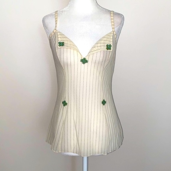 intimissimi Tops - Vintage 90’s Intimissi sheer pin stripe cami